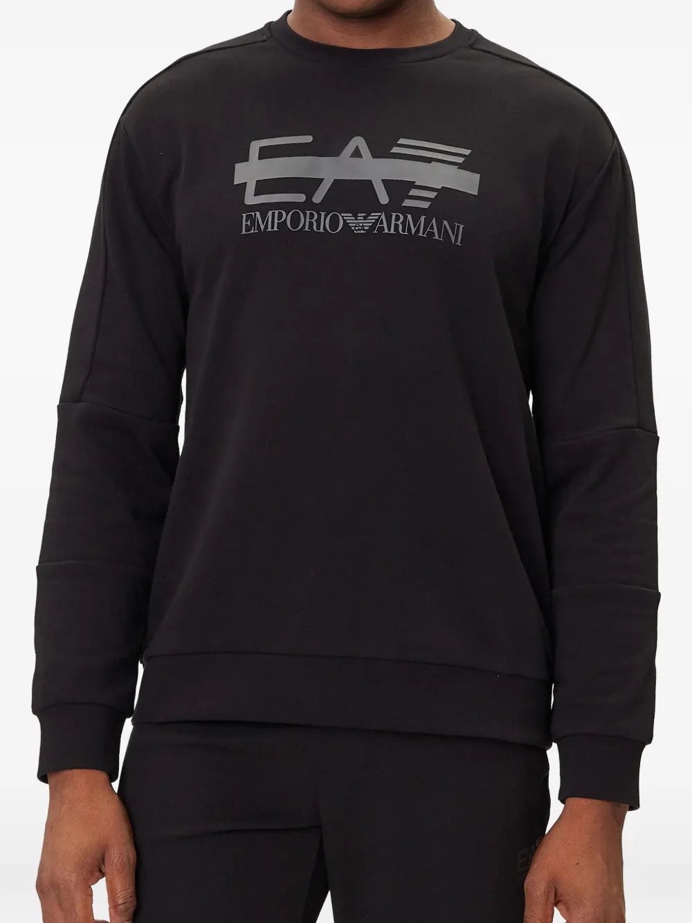 Ea7 Emporio Armani logo-print sweater - Nero