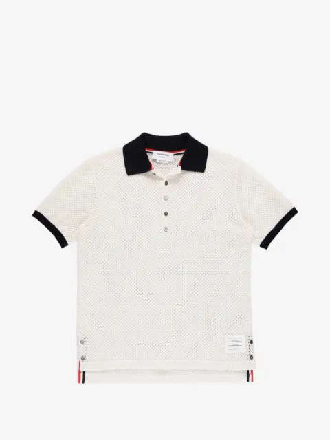 Thom Browne mesh cashmere polo