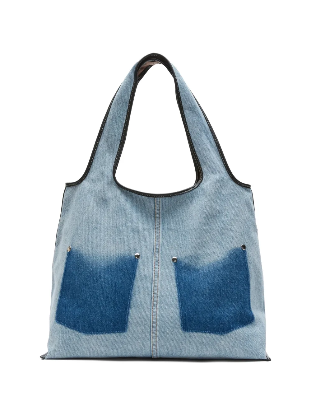 3.1 Phillip Lim Shopper met vlakken en zak Blauw