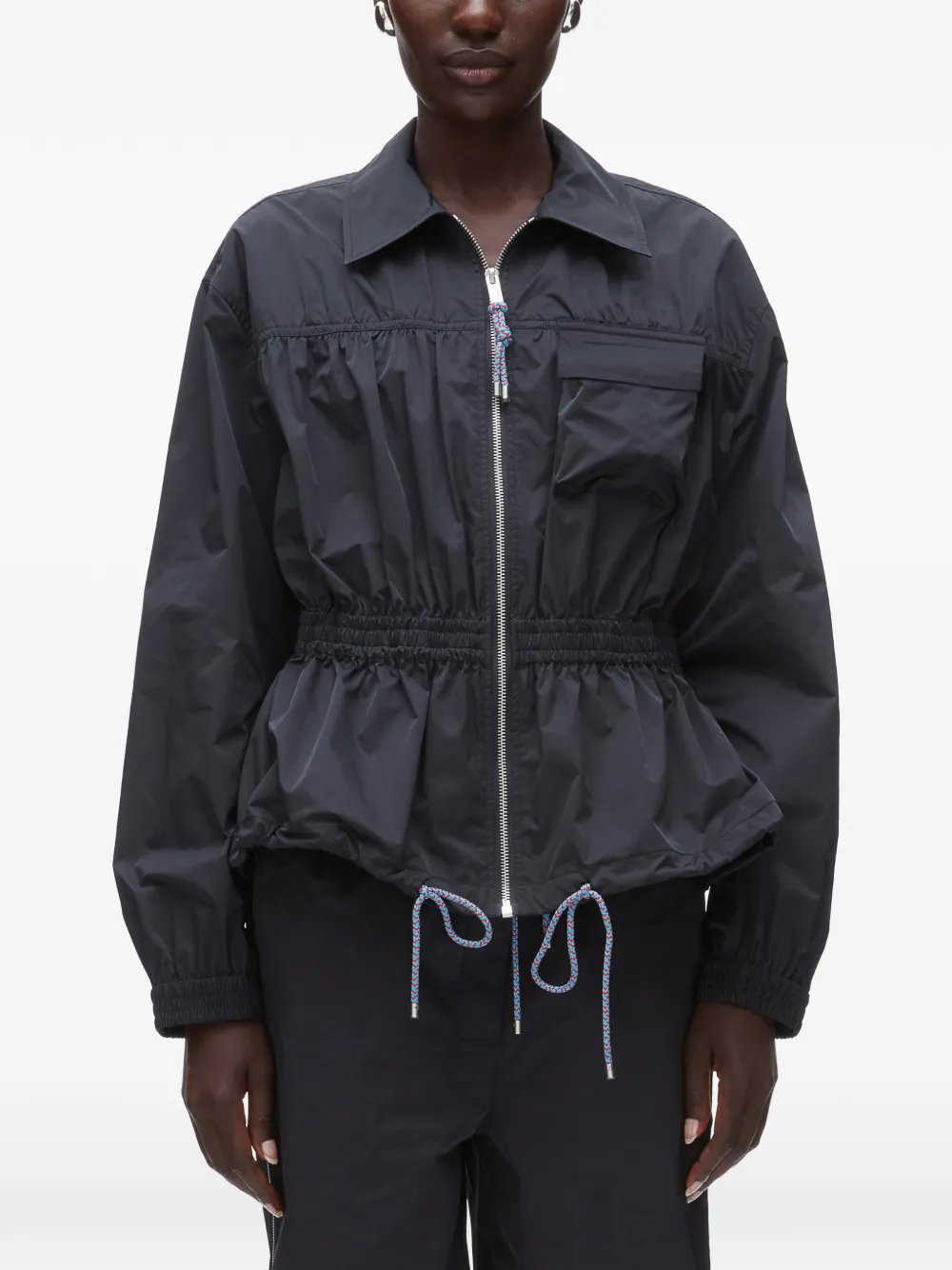 3.1 Phillip Lim Bomberjack met trekkoord Blauw