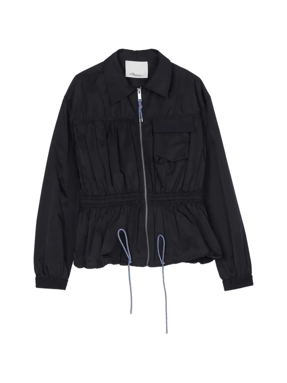 3.1 Phillip Lim zip-up drawstring jacket - Blu