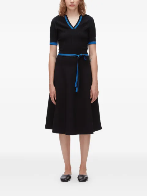 3.1 Phillip Lim фактурное платье миди с воротником поло