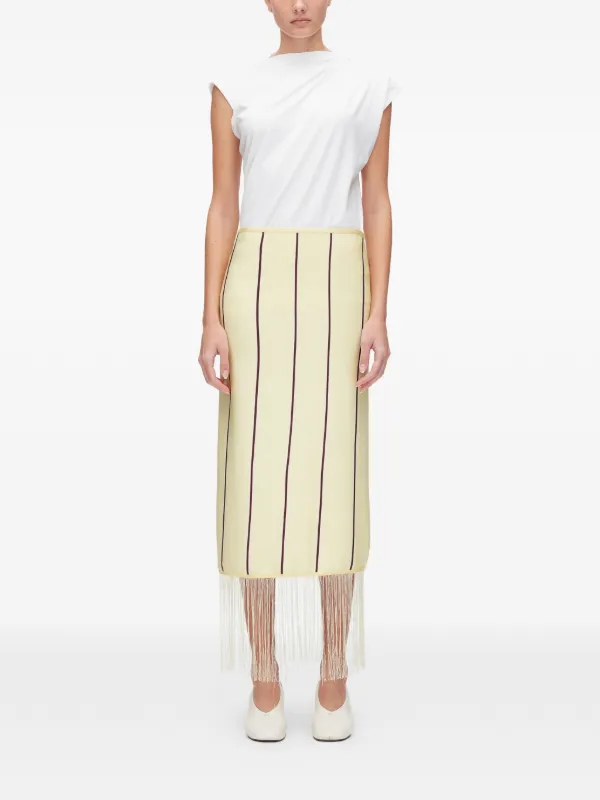 3.1 Phillip Lim ストライプ フリンジ スカート | イエロー | FARFETCH JP