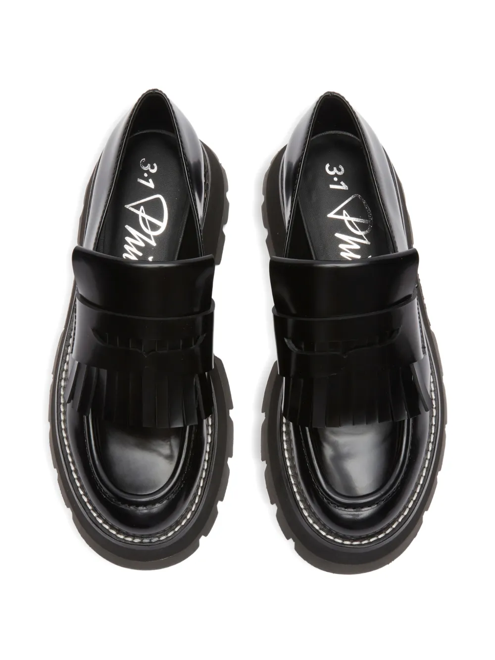 3.1 Phillip Lim Kate leather loafers Zwart