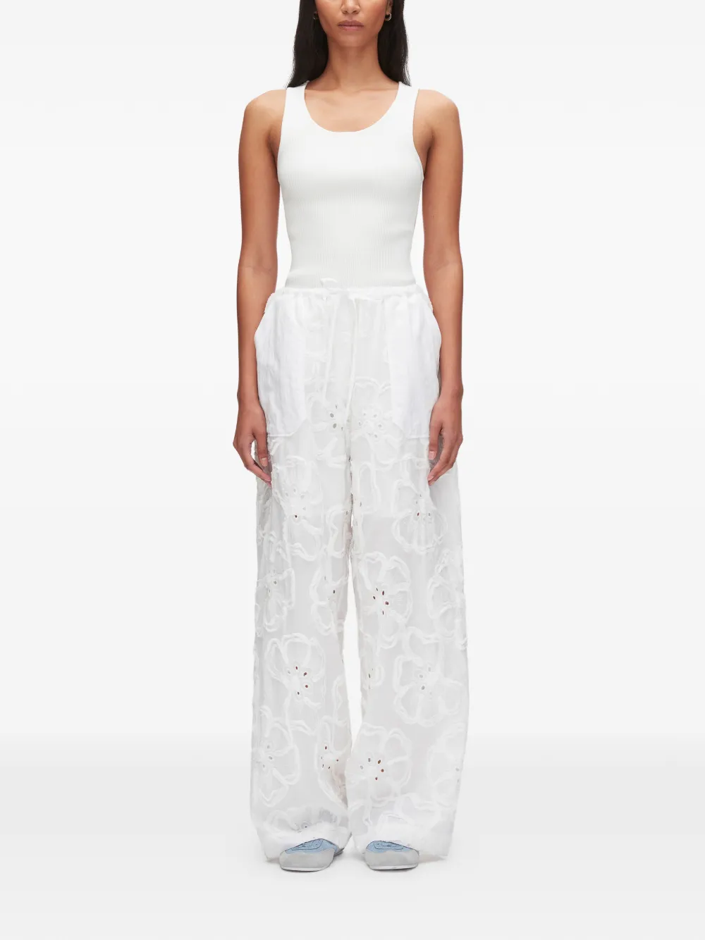 3.1 Phillip Lim Broek met bloemen Wit
