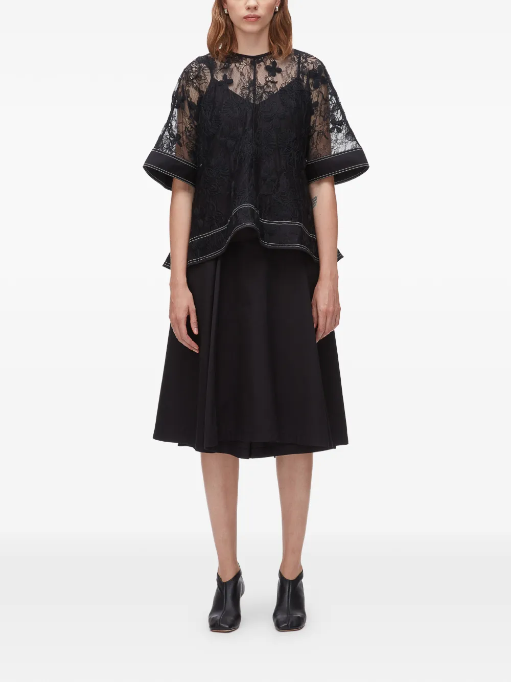 3.1 Phillip Lim Top met kant Zwart