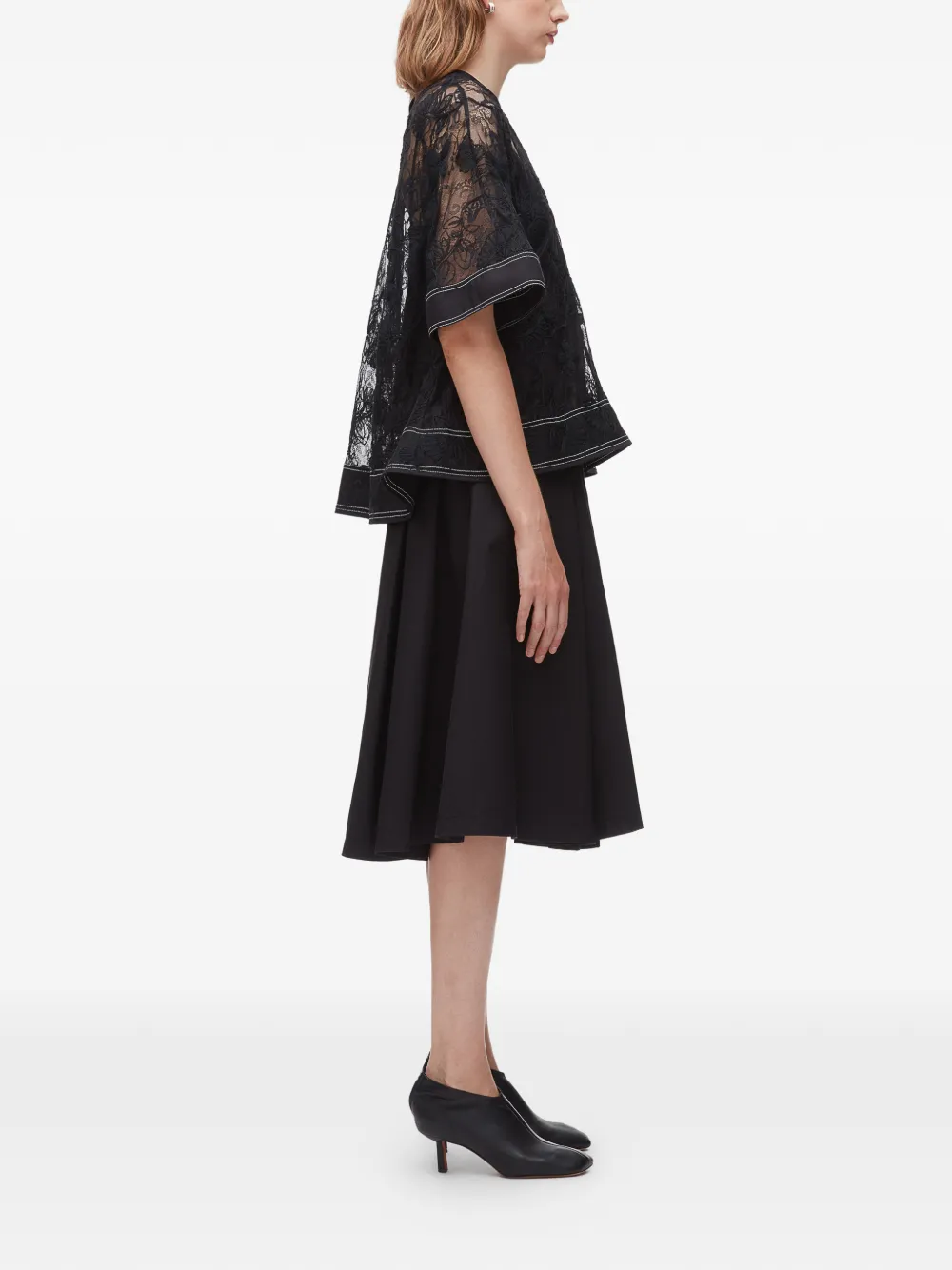3.1 Phillip Lim Top met kant Zwart