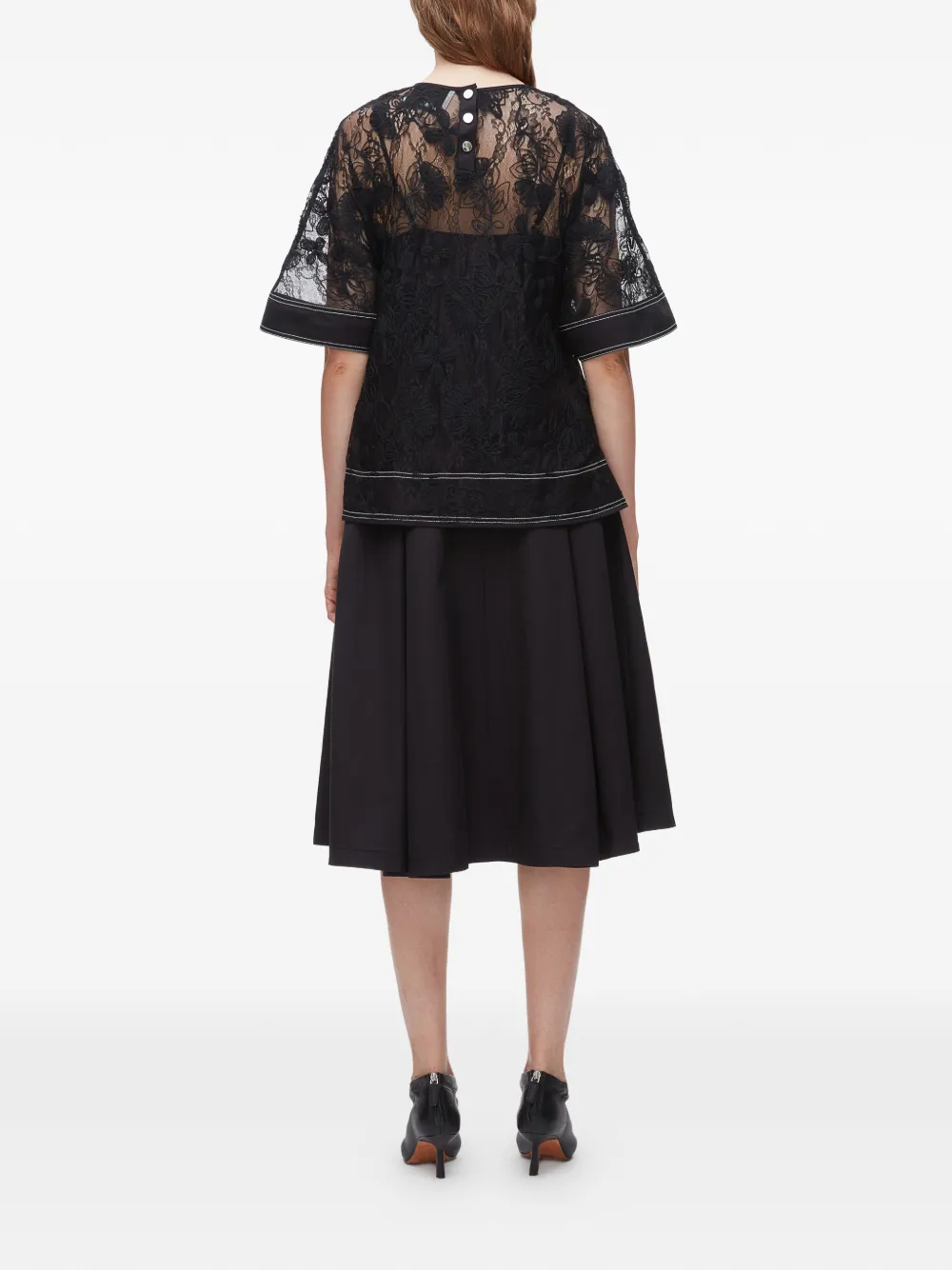 3.1 Phillip Lim Top met kant Zwart