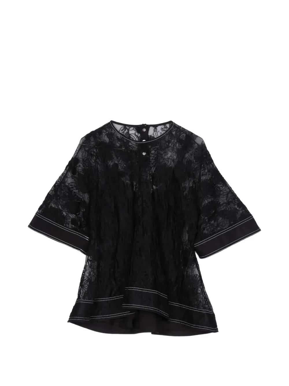 3.1 Phillip Lim lace-appliqué top - Nero
