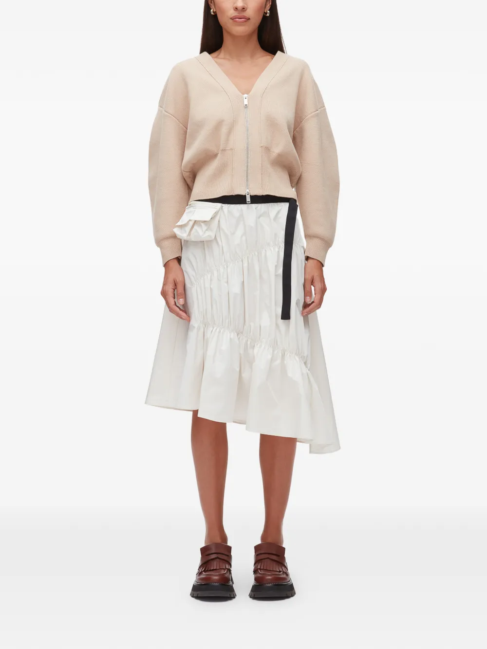 3.1 Phillip Lim Rok met ruches Wit