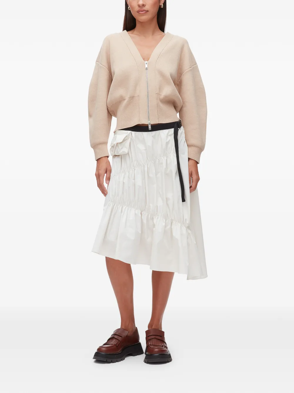 3.1 Phillip Lim Rok met ruches Wit