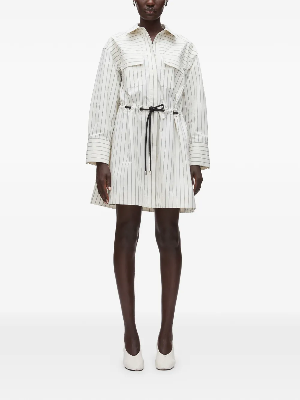 3.1 Phillip Lim Gestreepte mini-jurk Beige