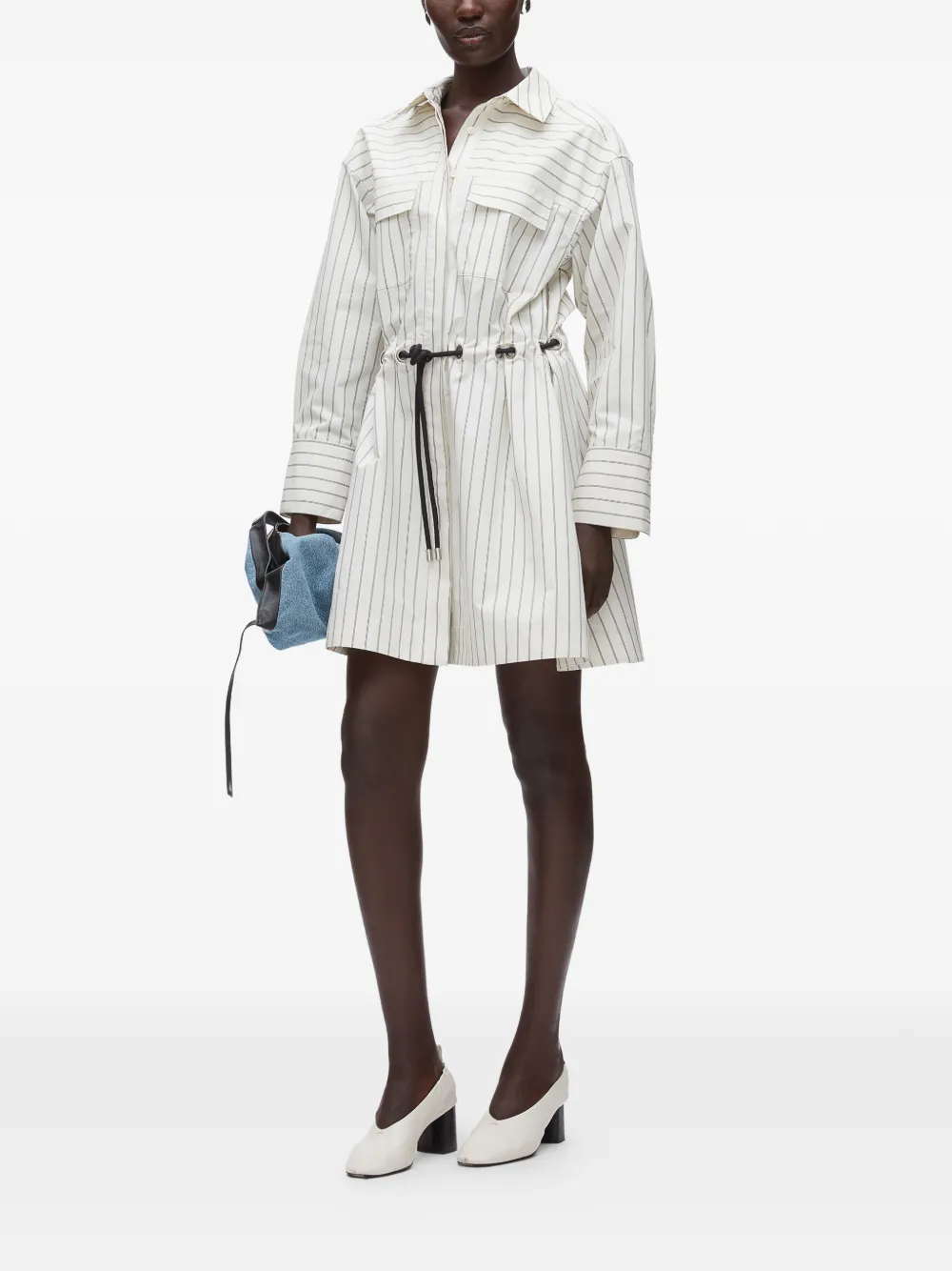 3.1 Phillip Lim Gestreepte mini-jurk Beige