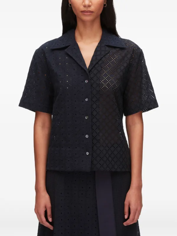 【美品】3.1 Phillip Lim 半袖トップス(春夏) 3.1 Phillip Lim ショートスリーブ シャツ | ブルー | FARFETCH JP