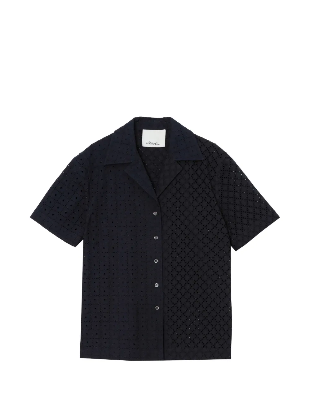 3.1 Phillip Lim openwork short-sleeved shirt - Blu