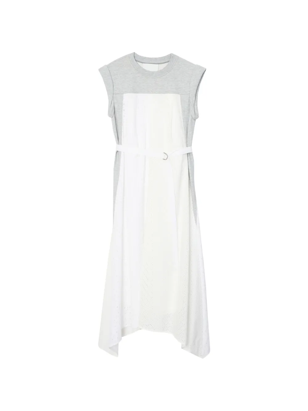 3.1 Phillip Lim Terry eyelet belted midi dress - Bianco