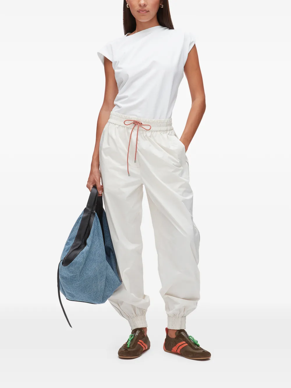 3.1 Phillip Lim Zip-detail Drawstring Trck Pants - Neutrals 