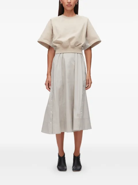 3.1 Phillip Lim mellemlang kjole med korte ærmer