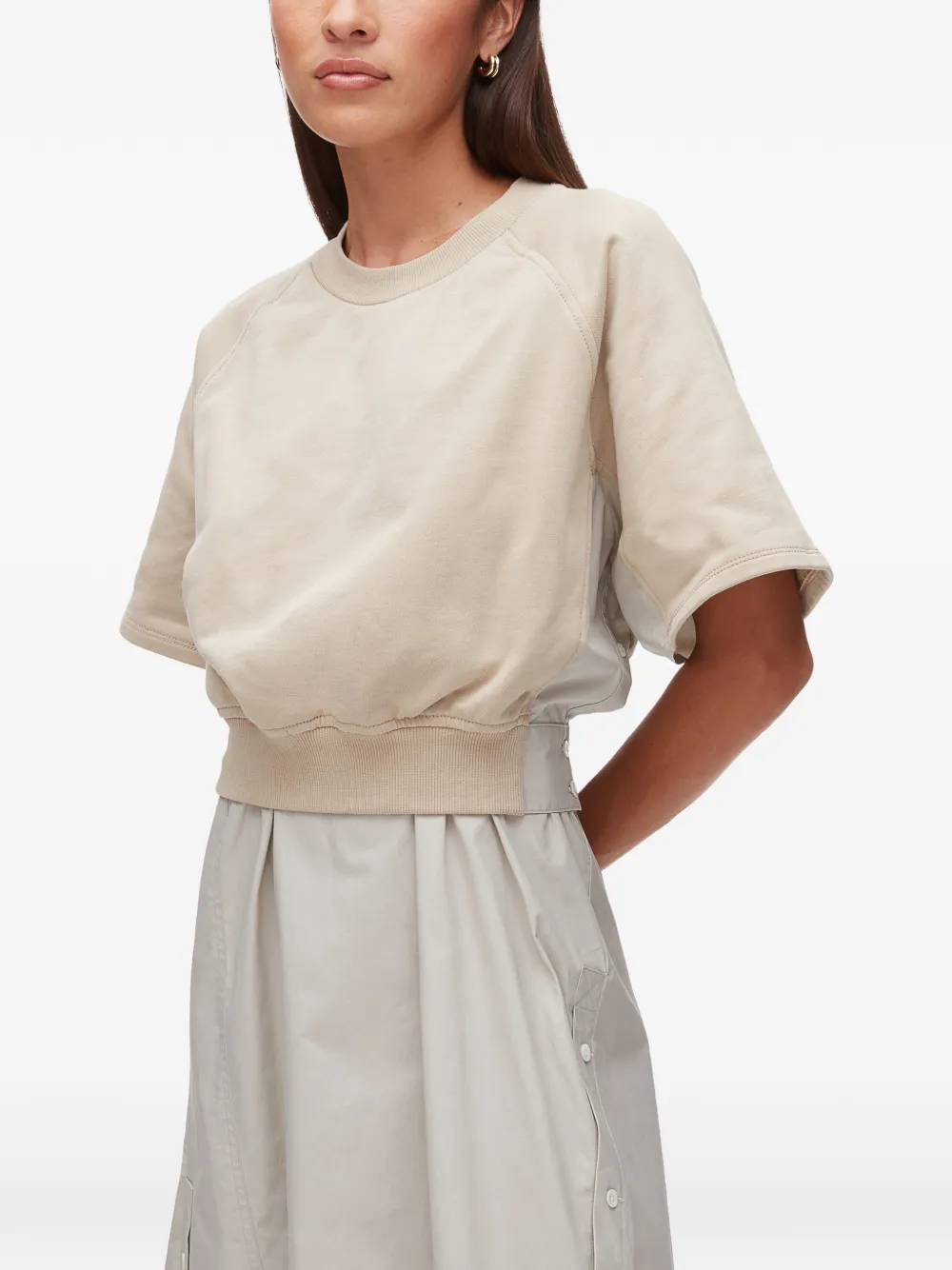 3.1 Phillip Lim Midi-jurk met korte mouwen Beige