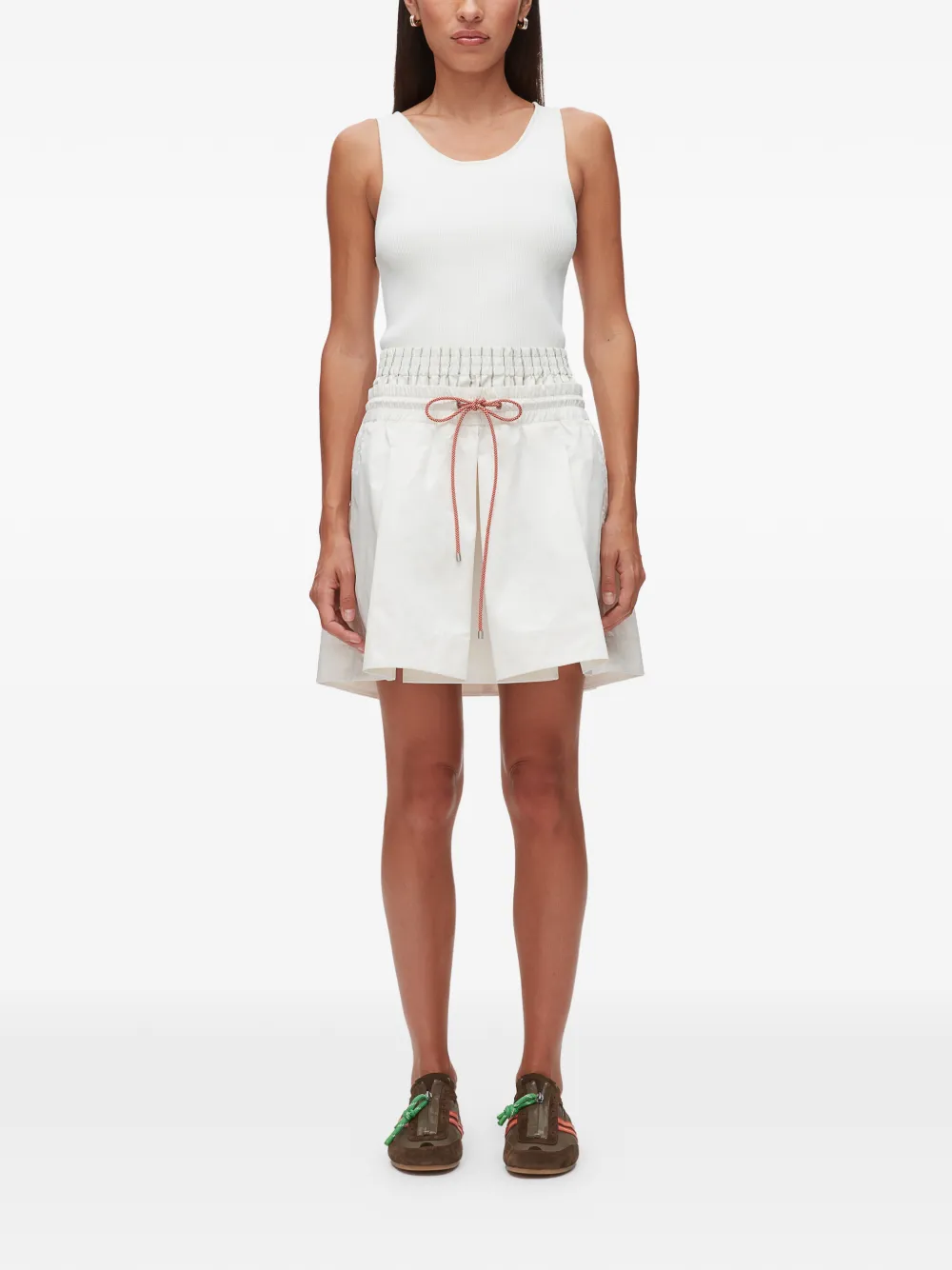 Drawstring-Detail Mini Skirt