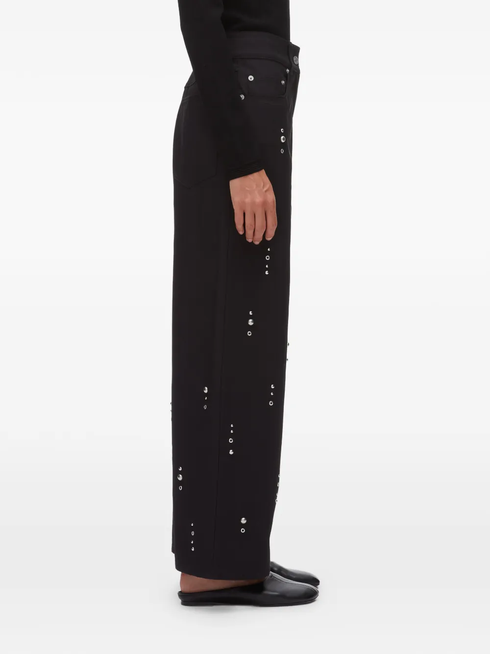 3.1 Phillip Lim Jeans met ringlets Zwart
