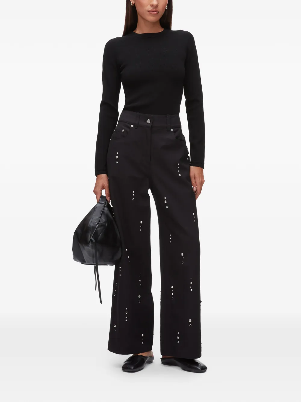 3.1 Phillip Lim Jeans met ringlets Zwart