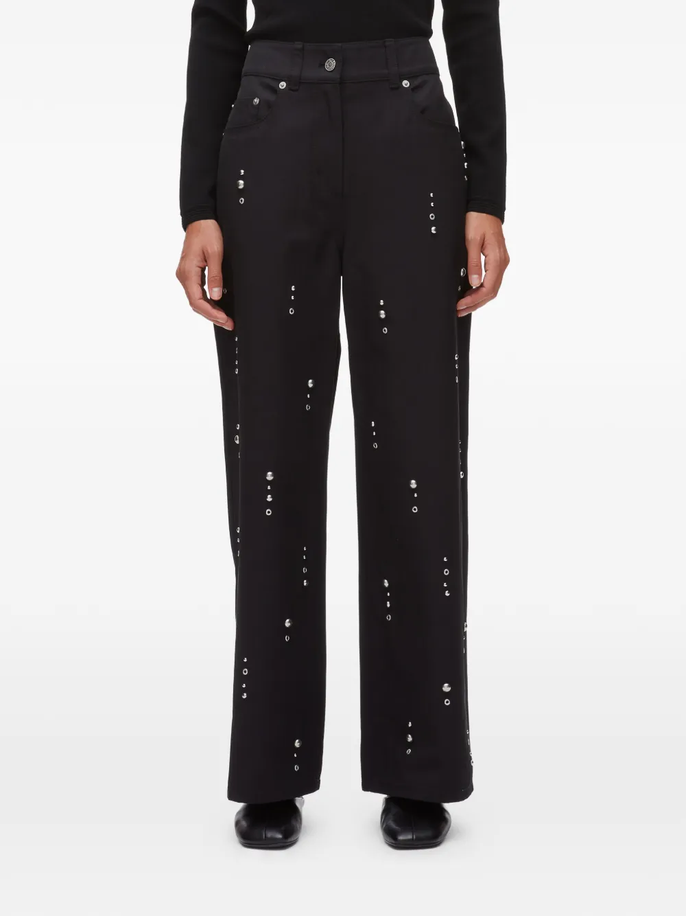 3.1 Phillip Lim Jeans met ringlets Zwart