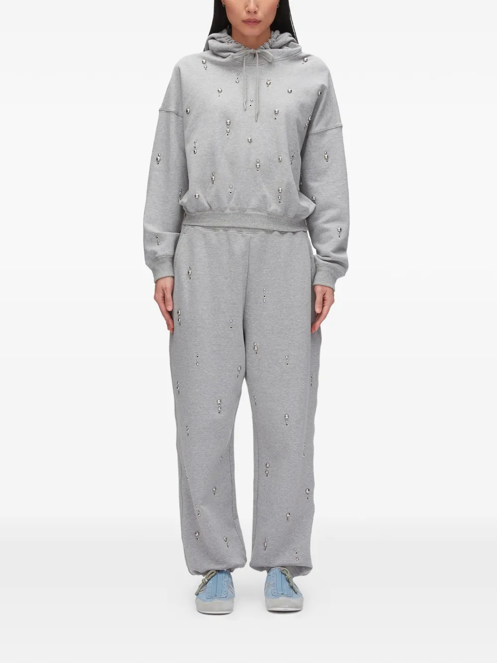 3.1 Phillip Lim Dome verfraaide trainingsbroek Grijs