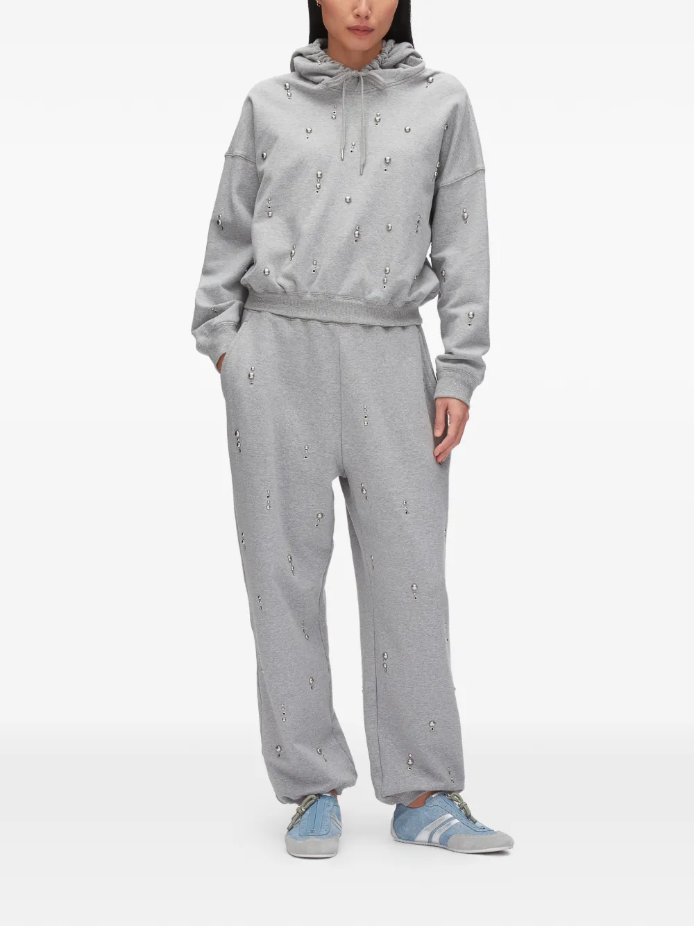 3.1 Phillip Lim Dome verfraaide trainingsbroek Grijs