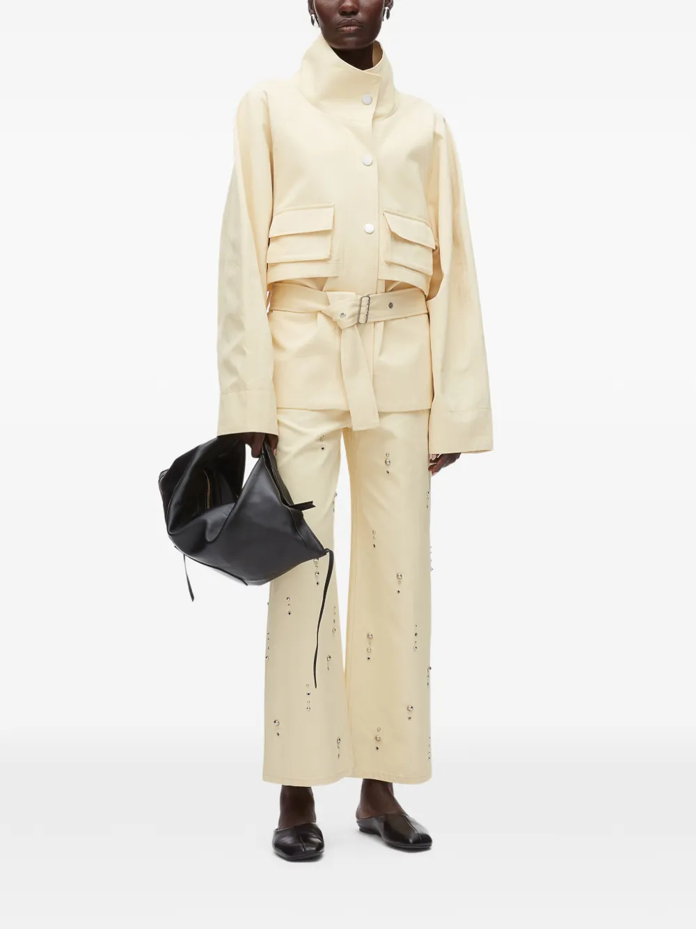  3.1 Phillip Lim Belted Front-pockets Jacket - Neutrals 