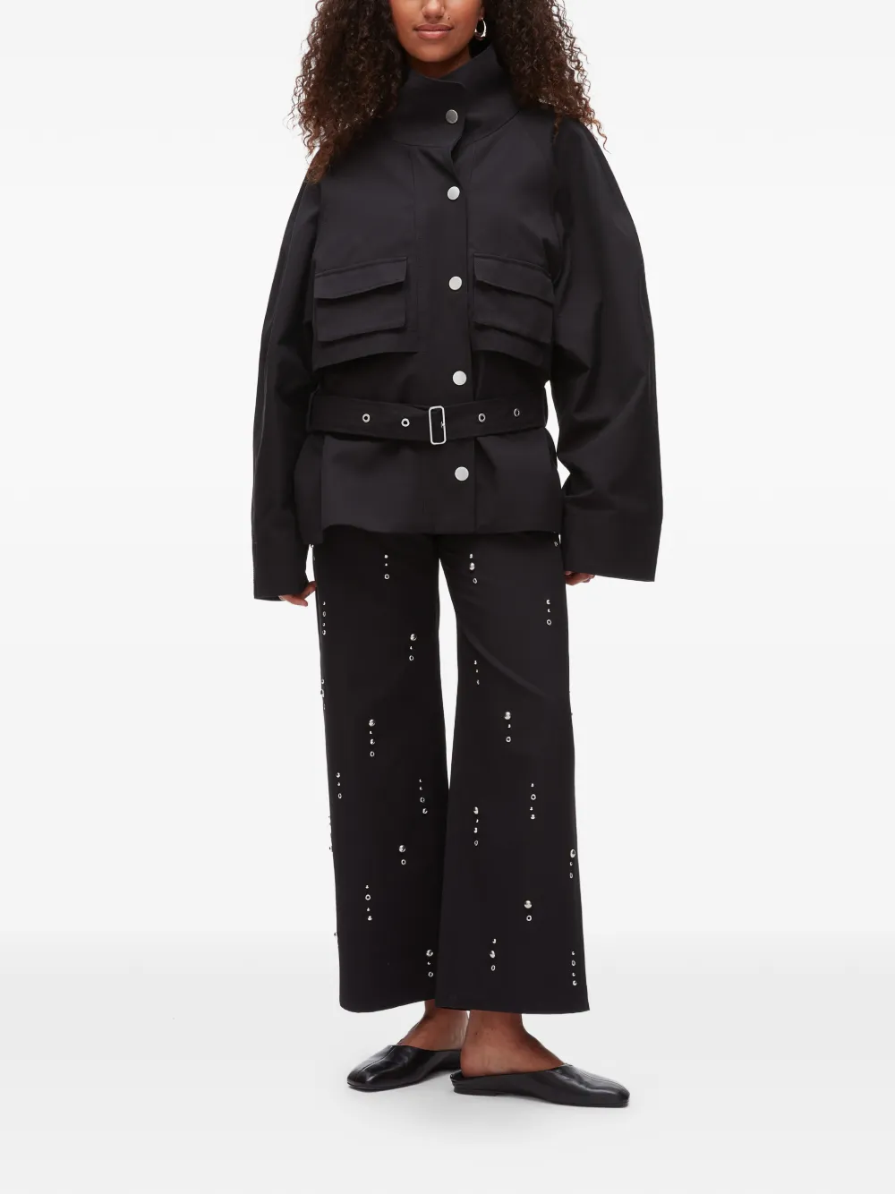 3.1 Phillip Lim Jack met zak en ceintuur Zwart