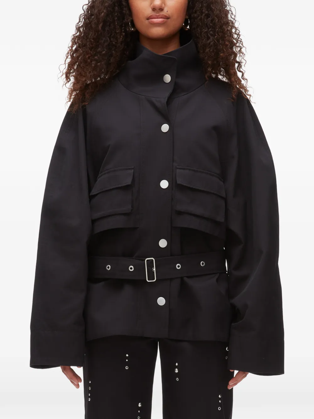 3.1 Phillip Lim Jack met zak en ceintuur Zwart