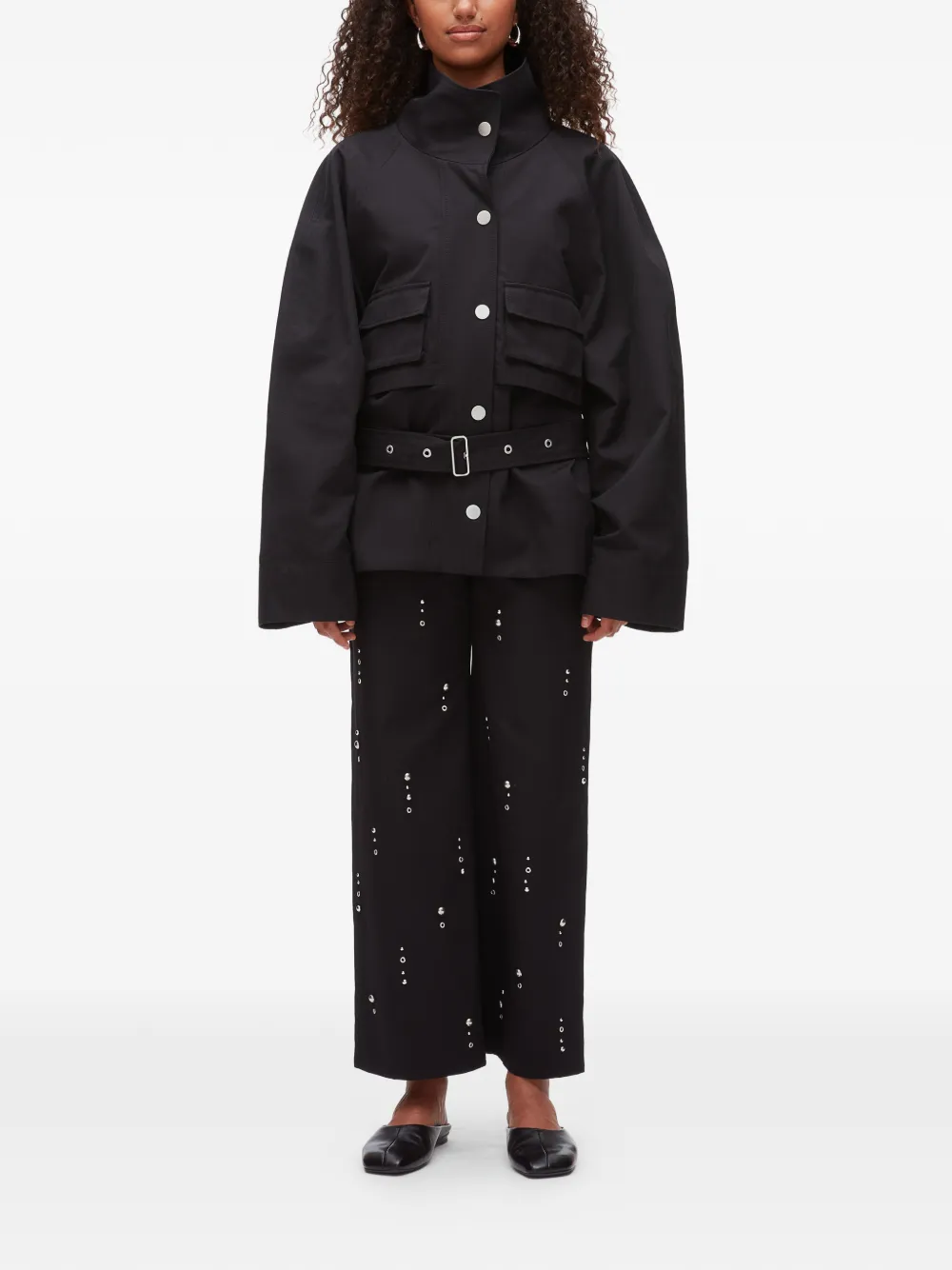 3.1 Phillip Lim Jack met zak en ceintuur Zwart