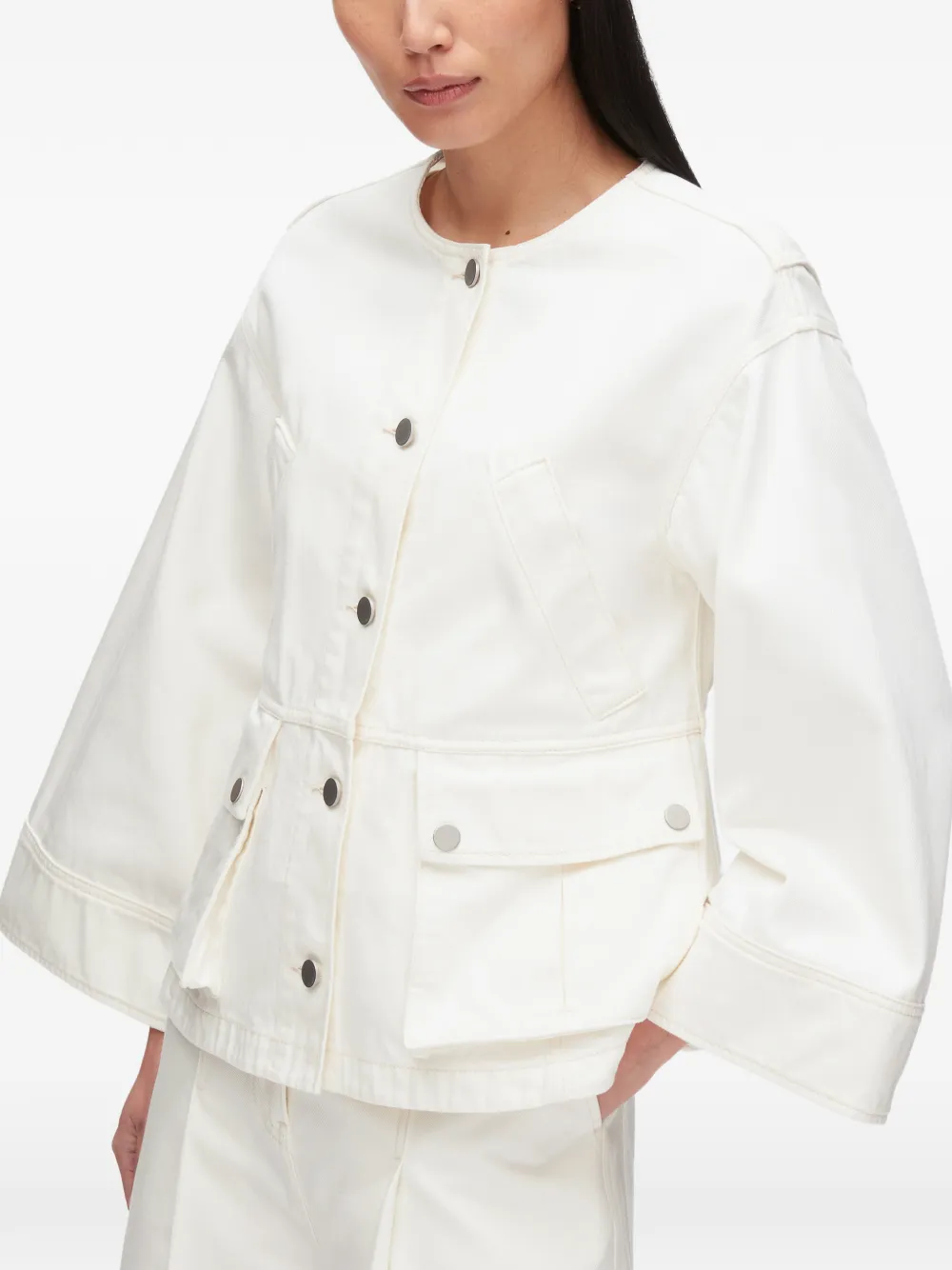 3.1 Phillip Lim Katoenen jack met knopen Beige