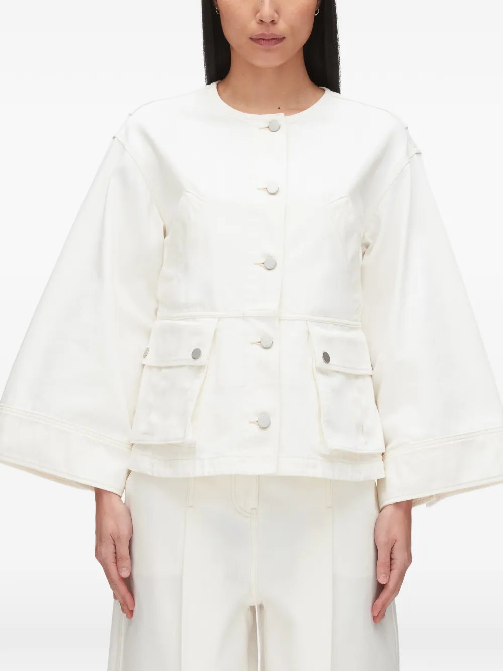  3.1 Phillip Lim Buttoned Cotton Jacket - Neutrals 