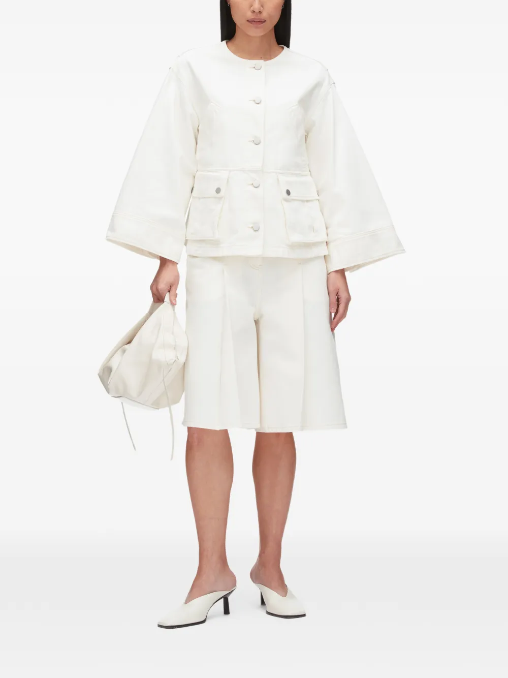  3.1 Phillip Lim Buttoned Cotton Jacket - Neutrals 
