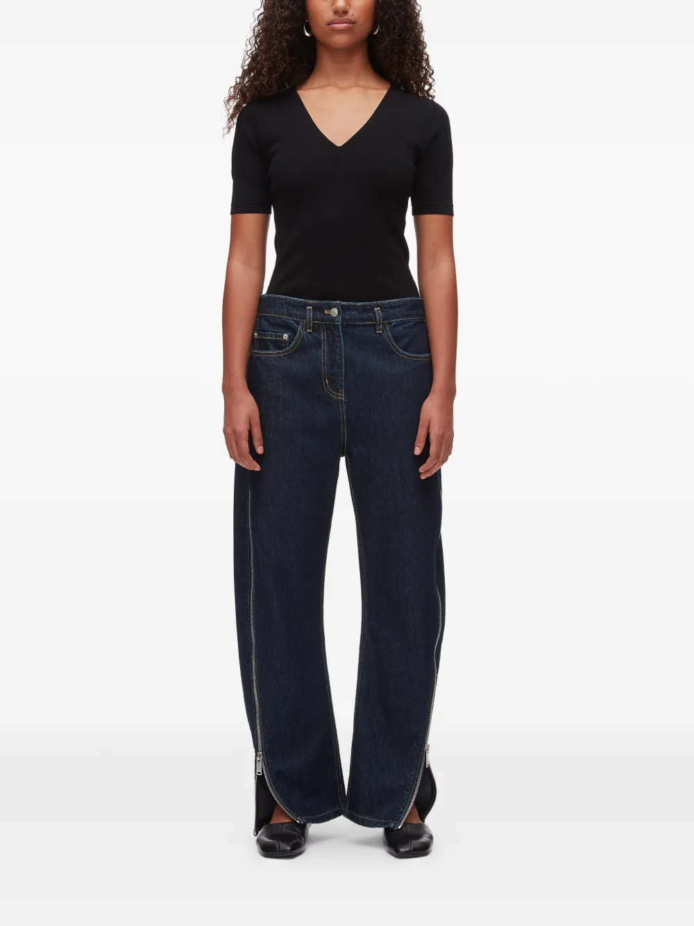  3.1 Phillip Lim Zip-detail Jeans - Blue 