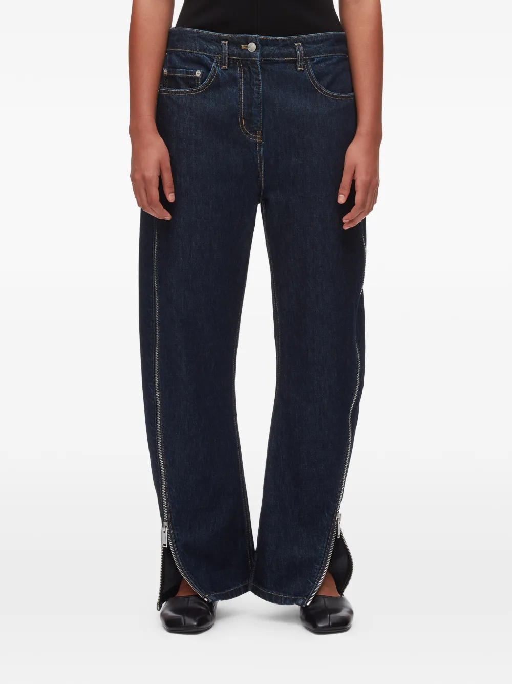 3.1 Phillip Lim Jeans met ritsdetail Blauw
