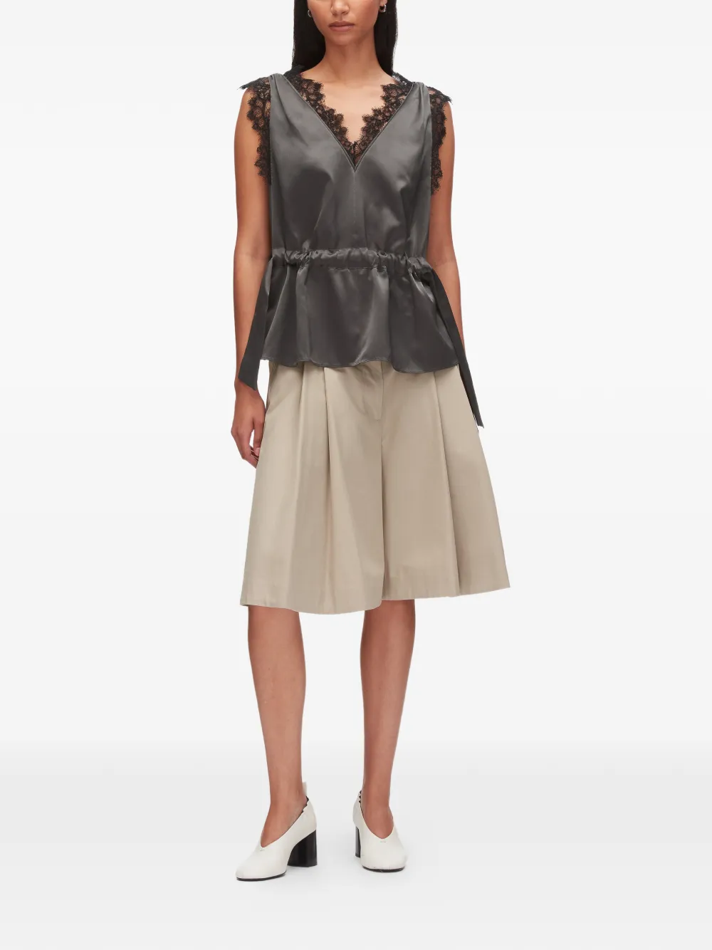 3.1 Phillip Lim Top met v-hals Grijs