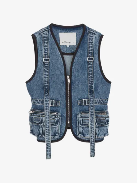 3.1 Phillip Lim front-pocket denim vest