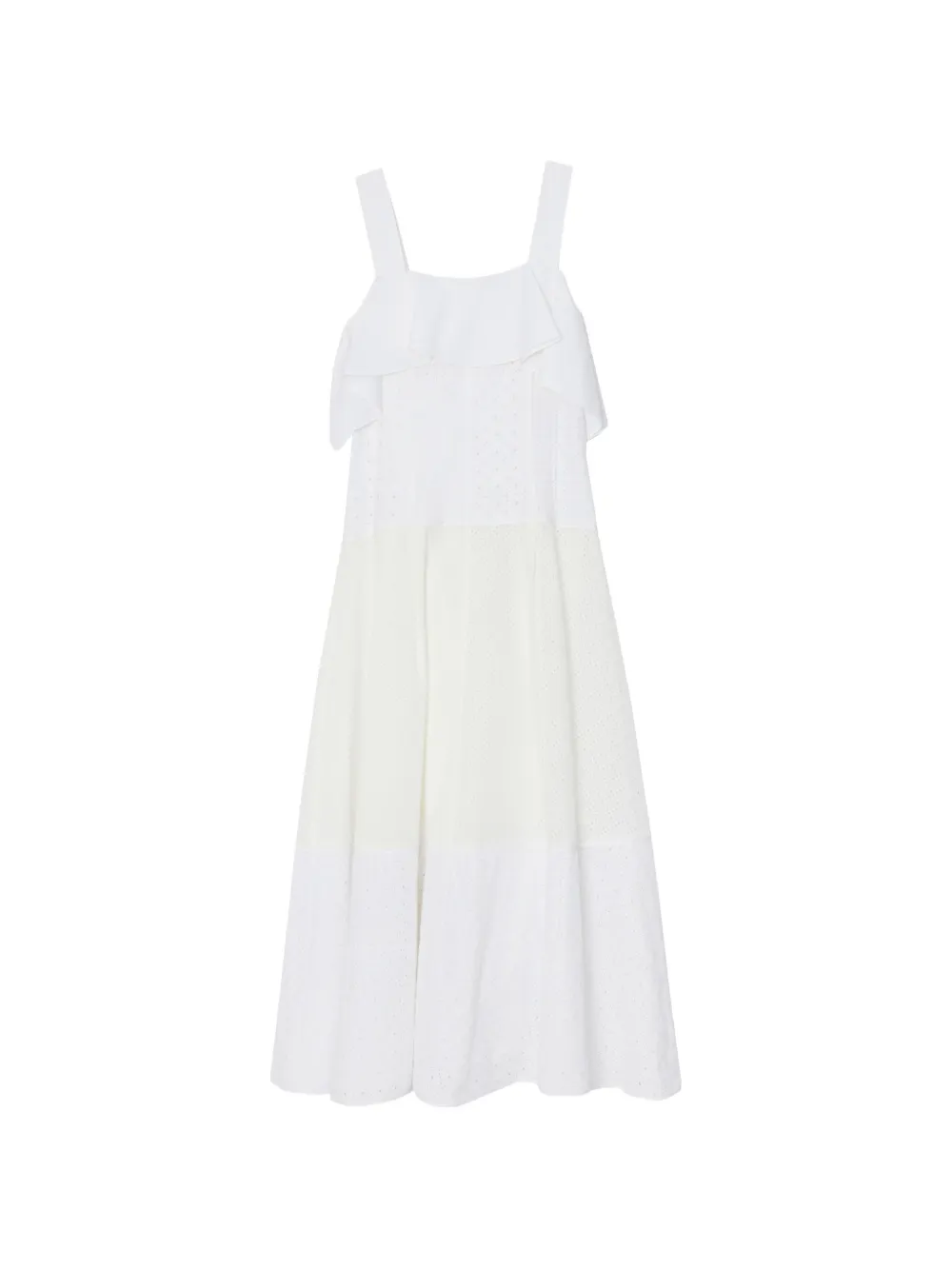 3.1 Phillip Lim ruffled panelled midi dress - Bianco
