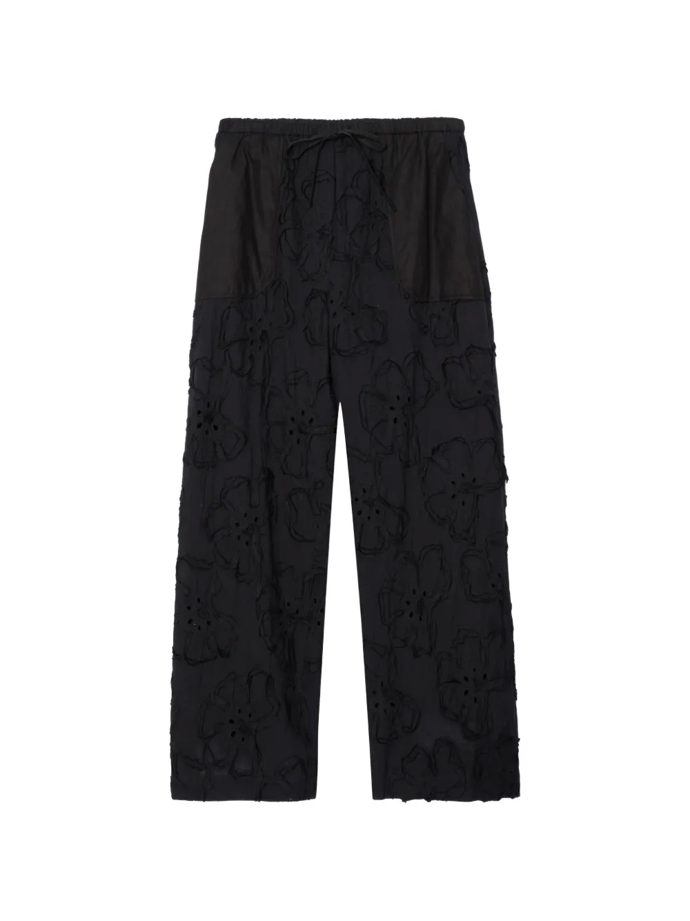 3.1 Phillip Lim floral appliqué trousers - Nero
