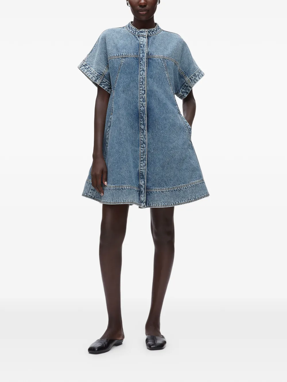  3.1 Phillip Lim Short-sleeve Dress - Blue 