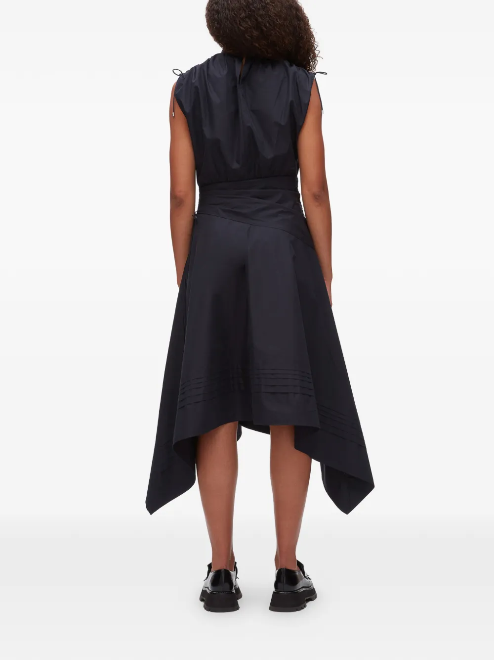 3.1 Phillip Lim Asymmetrische jurk met gestrikte taille Blauw