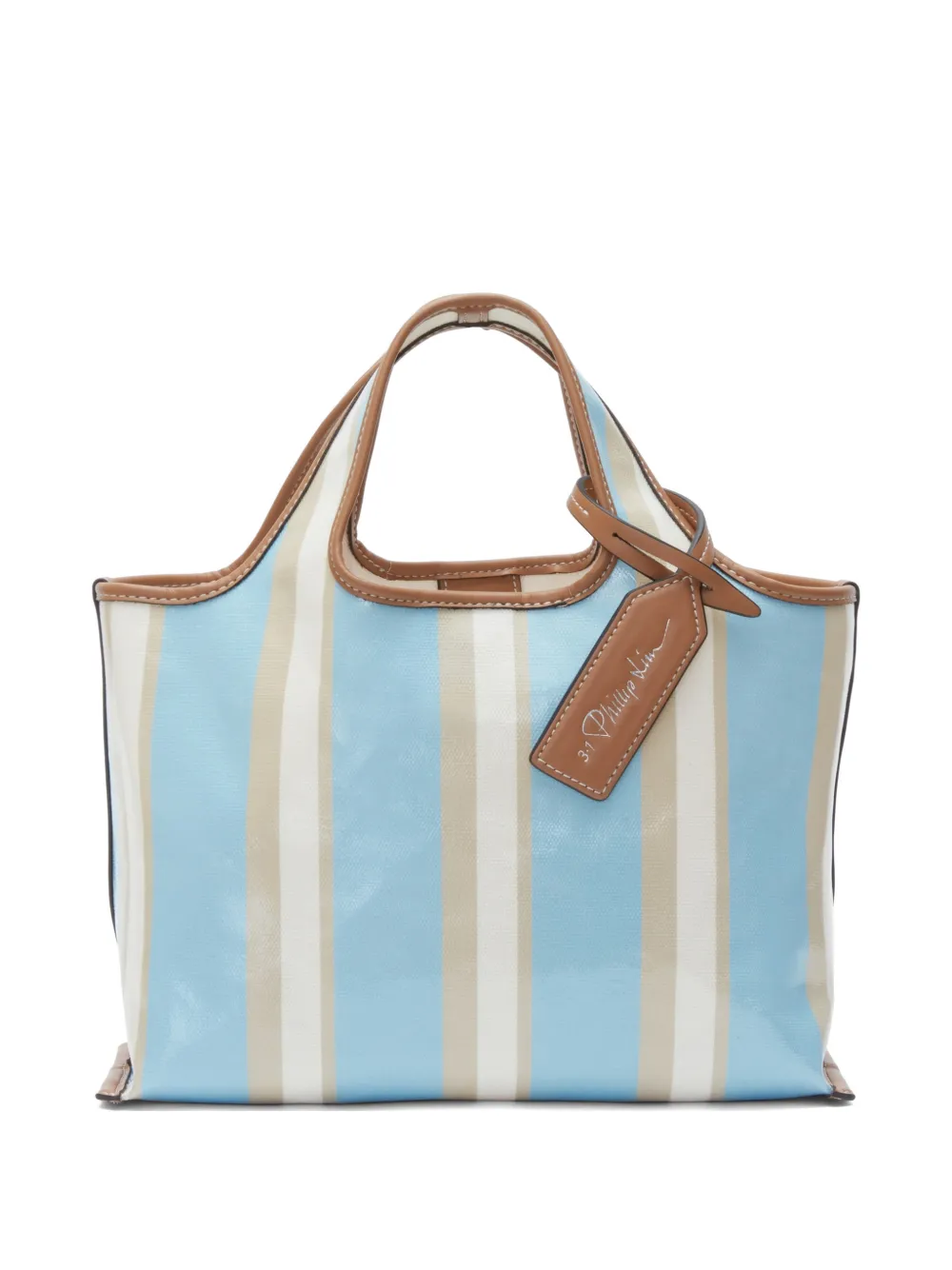 3.1 Phillip Lim mini striped tote bag - Blu