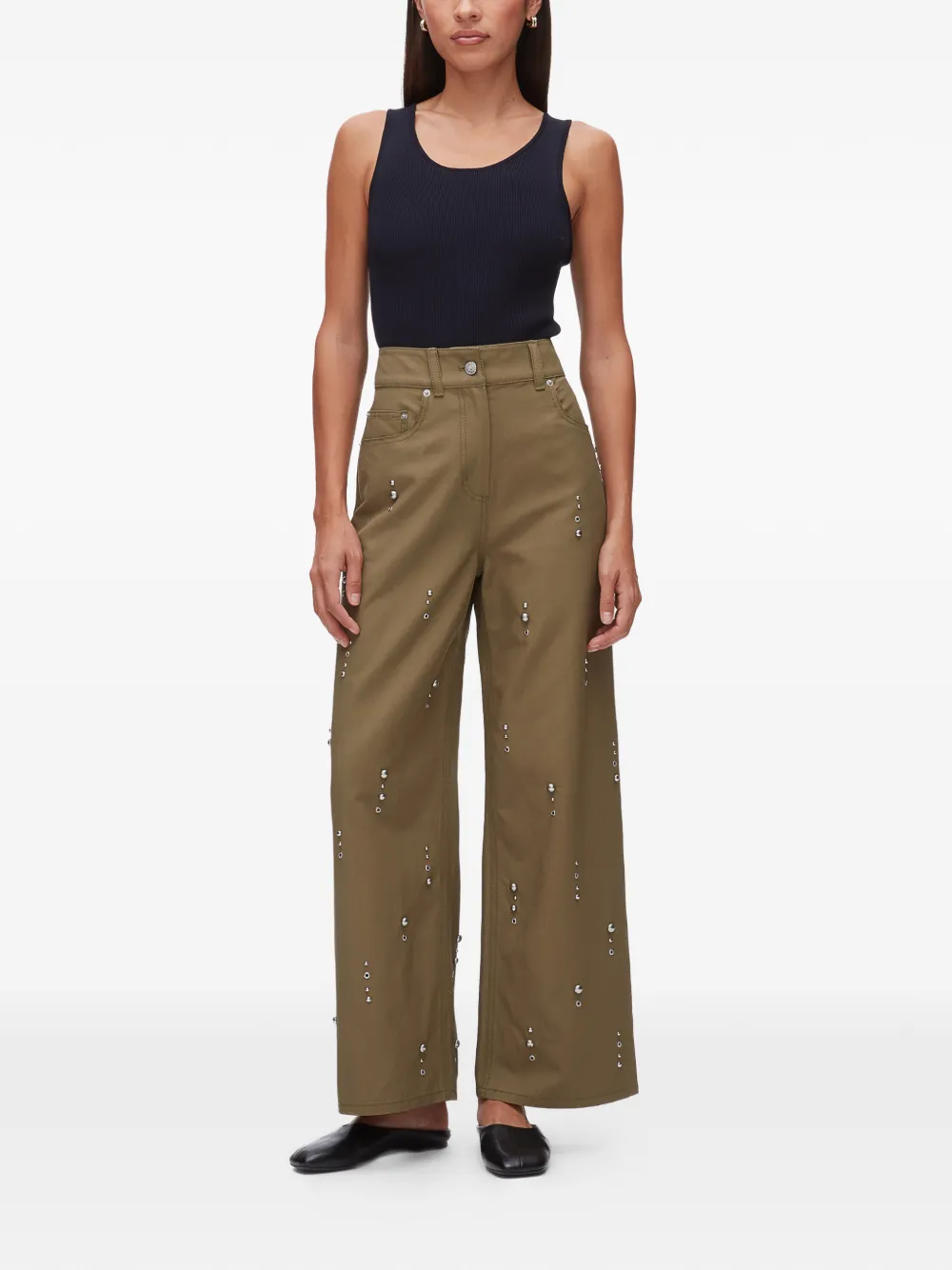  3.1 Phillip Lim Studded Trousers - Green 