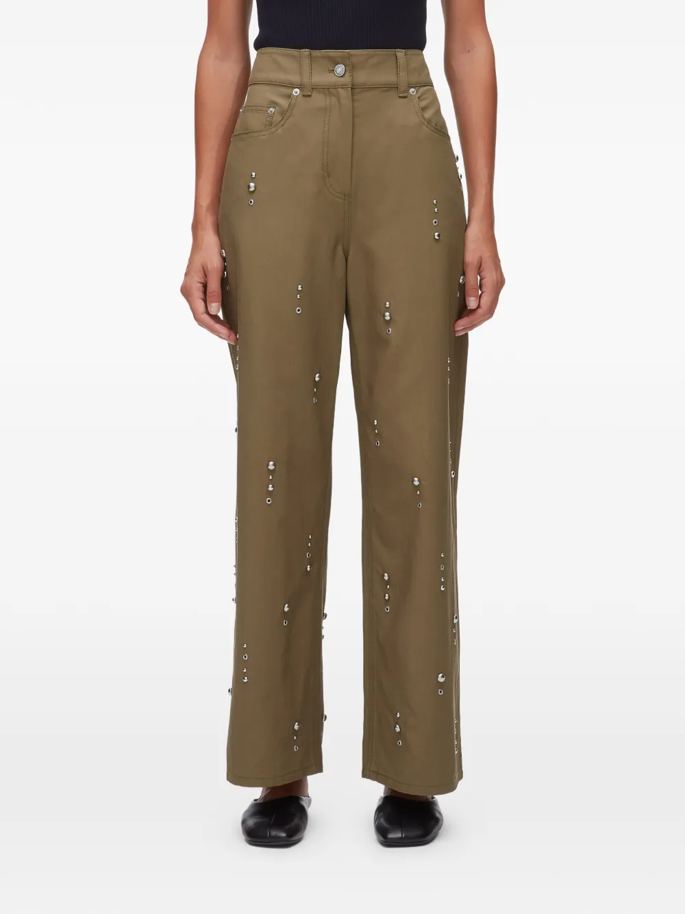 3.1 Phillip Lim Broek met studs Groen
