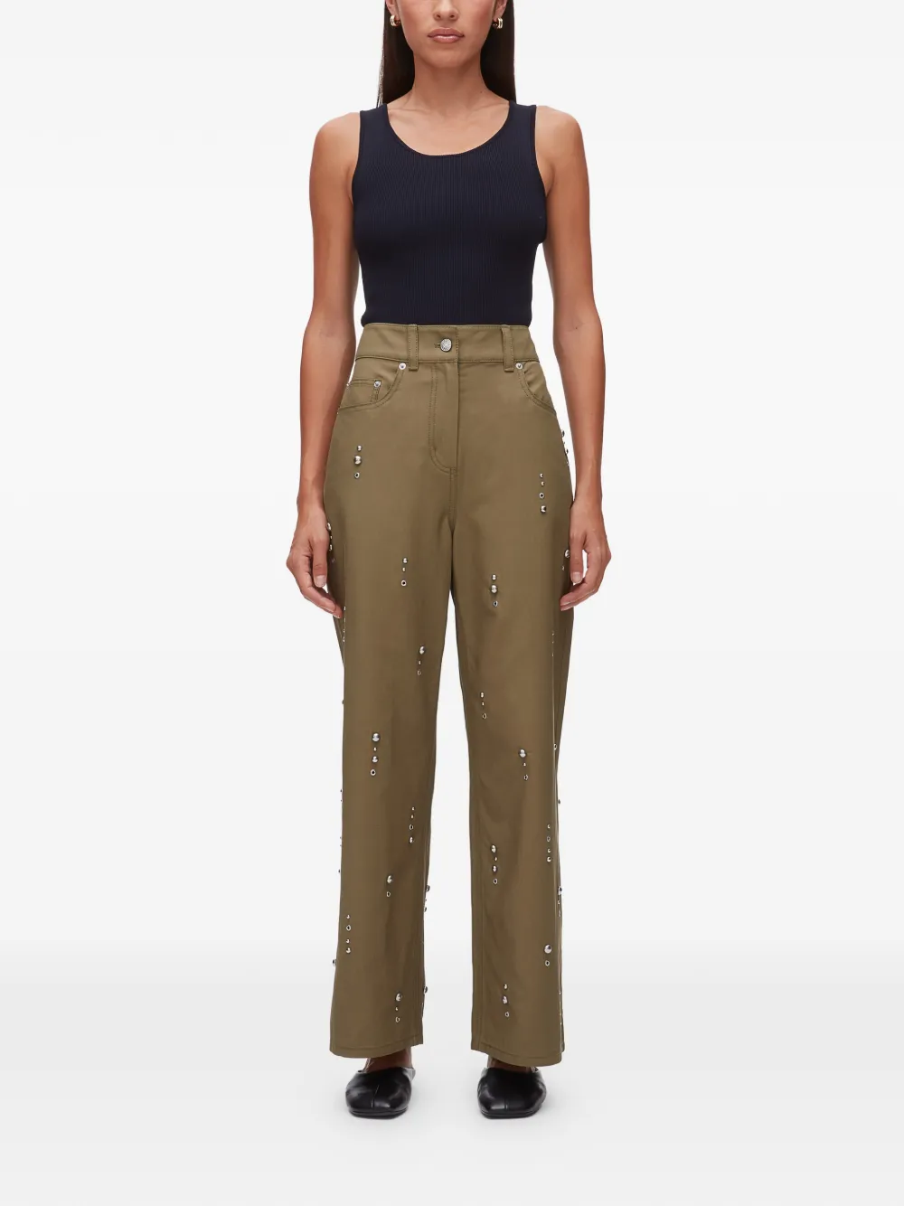  3.1 Phillip Lim Studded Trousers - Green 