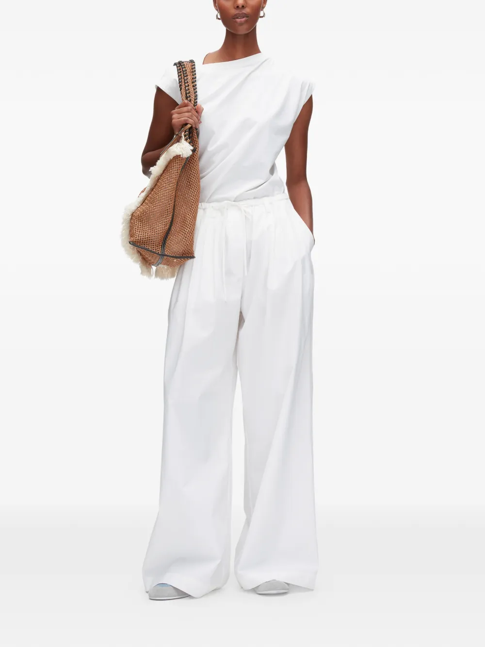  3.1 Phillip Lim Drawstring Wide-leg Trousers - White 