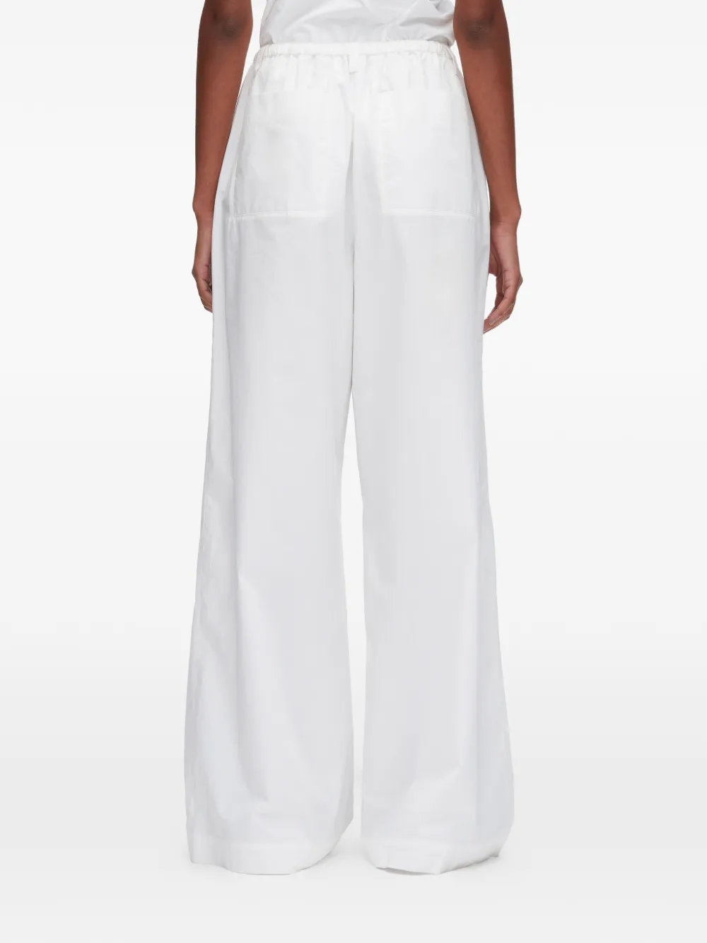 3.1 Phillip Lim Broek met wijde pijpen en trekkoord Wit